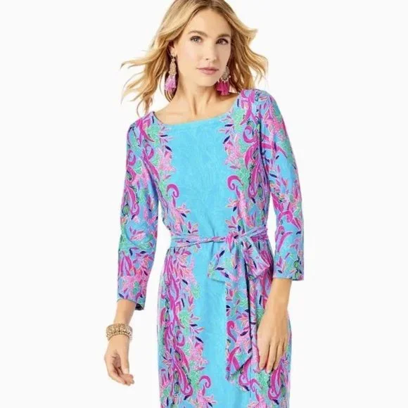 Lilly Pulitzer UPF 50+ Carabella Chillylilly Midi Dress NWT - Picture 4 of 10